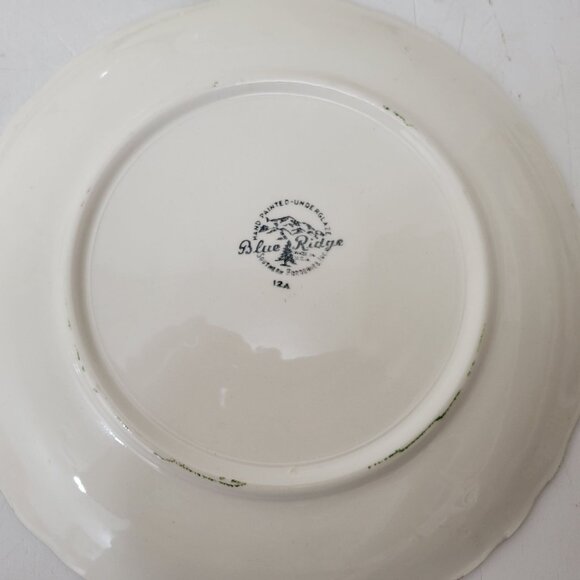 Blue Ridge Pottery Plates, Set of Eight - Picture 9 of 12